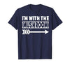 Funny Lazy & Easy Halloween Couple Costume Tee I'm with The Mushroom Halloween Costume Mushroom Halloween T-Shirt - size