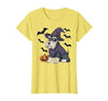 Witch Schnauzer Dog Halloween Outfits Schnauzer Dog Scary Pumpkin Bat Witch Schnauzer Halloween T-Shirt - size chart