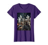 Funny Halloween Animals Selfies Clothing Funny Squirrel Selfie with Ghosts Haunted Forest Halloween T-Shirt - size chart