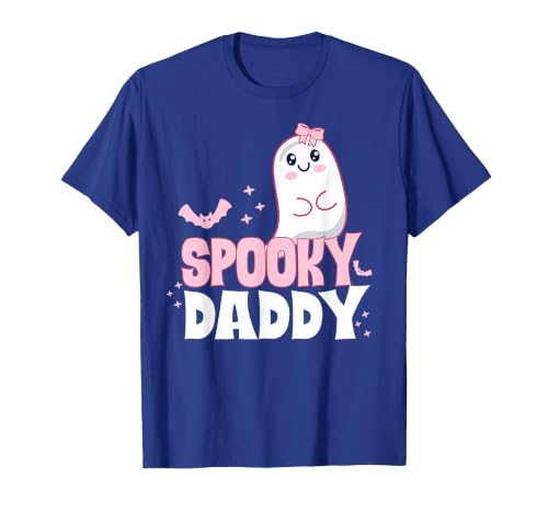 Spooky Family Cute Pink White Ghost Boo Halloween Spooky Daddy Family Cute Pink White Ghost Boo Halloween T-Shirt - size