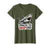 Mademark Living on the Deep End Shark Ocean Design T-Shirt - Pink