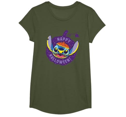 Disney Lilo & Stitch Jack-o’-Lantern Pumpkin Happy Halloween T-Shirt - size chart