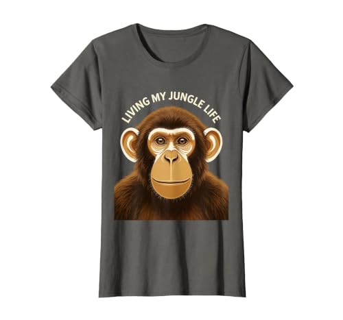 Mademark Living My Jungle Life Monkey Design T-Shirt - Women - size chart