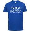 Dressdown Horses Makes Me Happy - Mens Premium Cotton T-Shirt - size chart