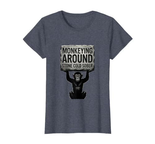 Mademark Monkeying Around Stone Cold Sober Design T-Shirt - Women - size chart