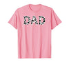 Cow Pattern Print Family Matching Birthday Apparel Cow Dad Birthday Family Matching Girl Boy Farm Birthday T-Shirt - size