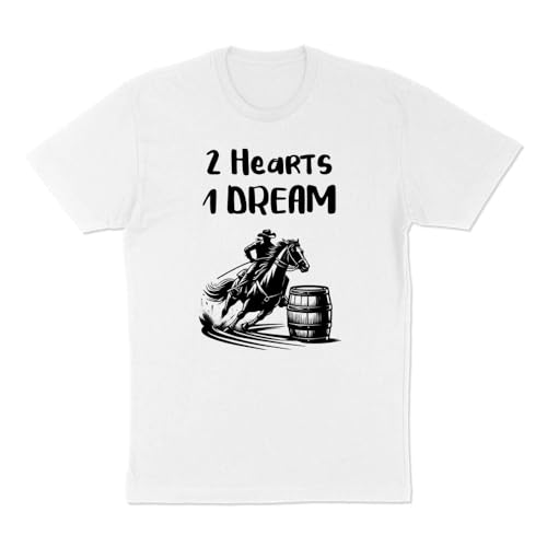 TeesAndTankYou 2 Hearts 1 Dream Horse Rider Shirt Unisex - size chart