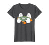 Mahjong Player Halloween Ghost Playing Mahjong Halloween Ghost Playing Mahjong Spooky Season Game Day Fall T-Shirt - size