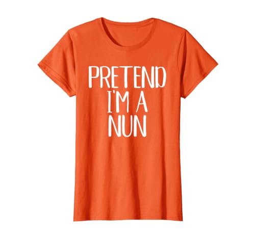 Funny Halloween Group Matching Costumes Idea Pretend I'm A Nun Costume Family Funny Halloween Party T-Shirt - size chart