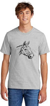 Comical Shirt Horse Graphic Top for Equestrian and Animal Lovers Cotton Tee Adult Youth Tall Men Women - size chart