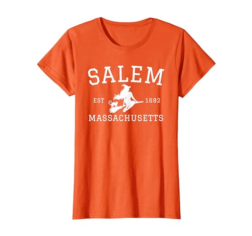 Salem Est 1626 Massachusetts Funny Salem Witch Est 1692 Salem Massachusetts Halloween T-Shirt - size chart