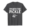 Funny Halloween Costume Holiday Party Gift I'm with The Pickle Funny Halloween Costume Matching Couples T-Shirt - size chart
