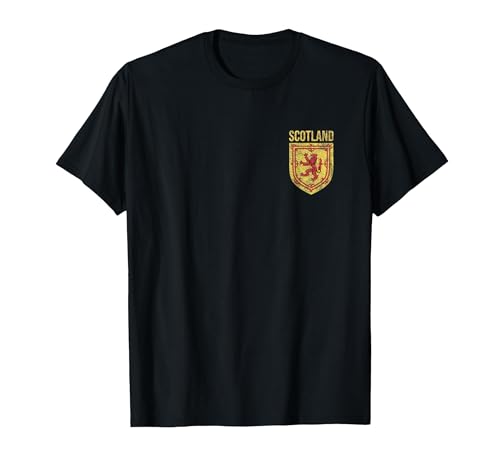 SCOTLAND COAT OF ARMS LION SCOT SCOTTISH Scottish Lion Emblem Scotland Flag Coat of ARMS Independence T-Shirt - size chart