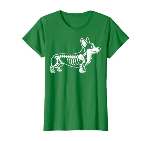 Halloween Corgi Skeleton Spooky Costume Corgi Skeleton Halloween T-Shirt - size chart