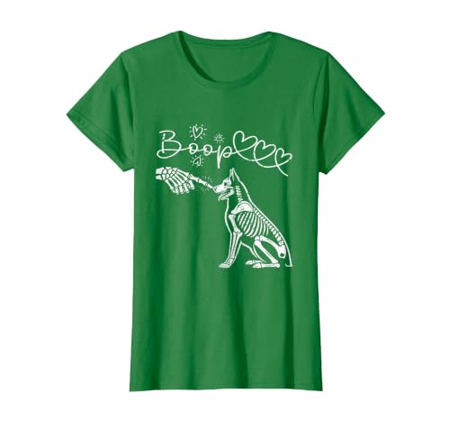Skeleton Hand Dog Boop - German Shepherd Lovers Skeleton Hand Touch Nose German Shepherds Boop Dog Halloween T-Shirt - size