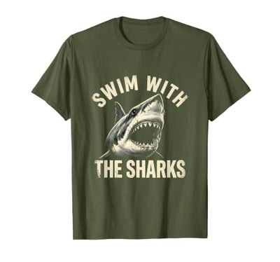 Swim With the Sharks Mens Ocean Predator Design T-Shirt