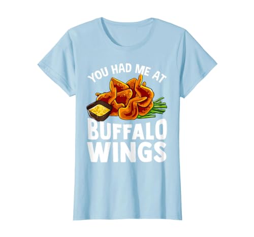 Homewise Shopper Buffalo Wings Buffalo Wings Funny Appetizer T-Shirt - size chart