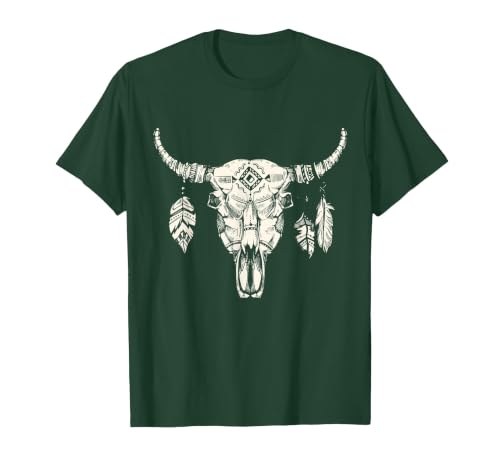 Buffalo Animals Gift Idea Bison Buffalo Skull Animal Design T-Shirt - size chart