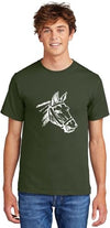 Comical Shirt Horse Graphic Top for Equestrian and Animal Lovers Cotton Tee Adult Youth Tall Men Women - size chart