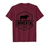 Funny Farmer Gift for Simmental Cattle Cow Farmer - Simmental Cattle T-Shirt - size chart