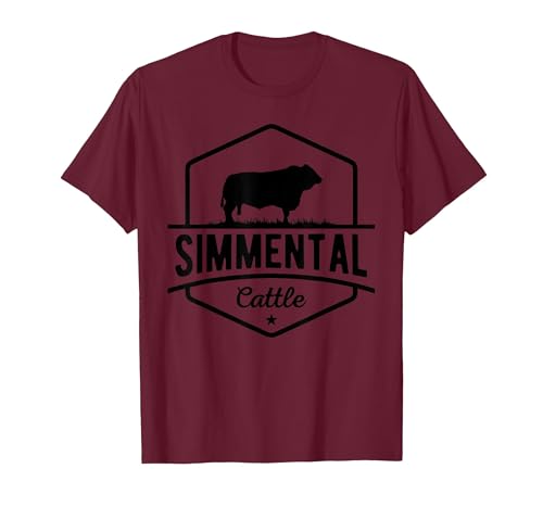 Funny Farmer Gift for Simmental Cattle Cow Farmer - Simmental Cattle T-Shirt - size chart