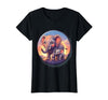 Mademark Elephant Mother and Calf Sunset Walk Design T-Shirt - Women - size chart
