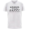 Dressdown Horses Makes Me Happy - Mens Premium Cotton T-Shirt - size chart