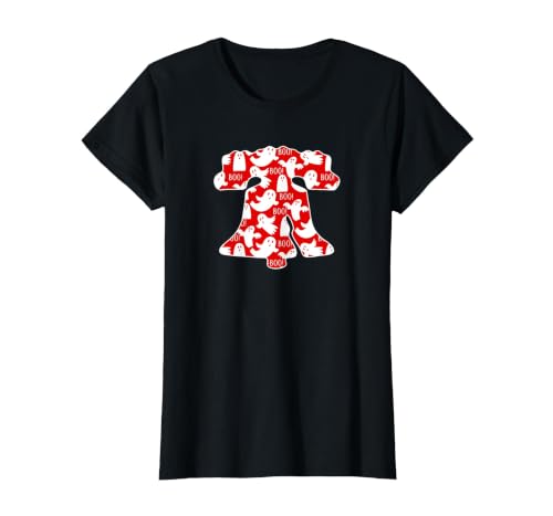 VINTAGE RETRO PHILADELPHIA PHILLY THROWBACK GIFTS Funny Philadelphia Halloween Ghost Boo Bell Philly Fan Fall T-Shirt - size