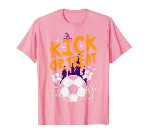 Halloween Shirts For Women Men Kids Boys Girls Halloween Soccer Kick Or Treat Football Costume Boys Kid Men T-Shirt - size