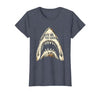 Mademark Bite Me If You Dare Bold Shark Women Design T-Shirt - size chart