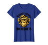 Mademark Monkey Hours No Regrets Funny Primate Design T-Shirt - Women - size chart