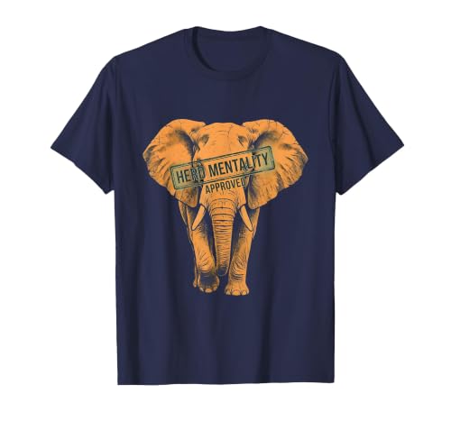 Mademark Herd Mentality Approved Elephant Design T-Shirt - Men - size chart
