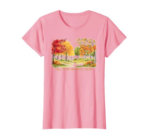 Halloween spooky fall autumn shirts Fall is My Favorite Color Season Leaves Halloween Fun T-Shirt - size chart