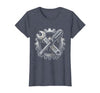 Mademark Grease Monkey Wrench and Screwdriver Crossed T-Shirt - Women - size chart