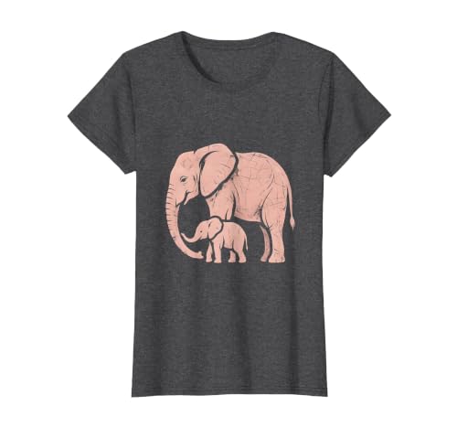 Mademark Mama Elephant Trunk Wrapped Around Baby T-Shirt - Women - size chart