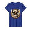 Mademark Monkey Office Chaos Funny Adult Humor Graphic T-Shirt - Women - size chart