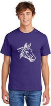 Comical Shirt Horse Graphic Top for Equestrian and Animal Lovers Cotton Tee Adult Youth Tall Men Women - size chart