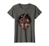 Mademark Witch Hat Black Roses Halloween Women's Design T-Shirt - size chart