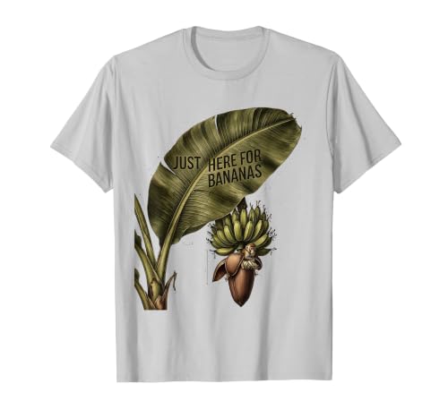 Mademark Just Here for Bananas Funny Monkey Design T-Shirt - Men - size chart