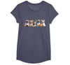 Funny Ghost Dog Halloween Girls Kids Cute French Bulldog Halloween Costume Frenchie Dog Ghost T-Shirt - size chart