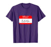Hello My Name is Funny Halloween Costume Tees Hello My Name is Zeus Funny Halloween Greek Gods Tshirt T-Shirt - size chart