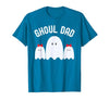 Ghoul Dad, Halloween Daddy Ghost Father of Two Ghost Girls T-Shirt - size chart