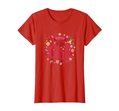 Mademark Team Girl Its a Girl Baby Shower Celebration T-Shirt - size chart