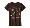 SKM Designs - Easy Halloween Rainbow Sprinkles Ice Cream Simple T-Shirt Costume T-Shirt - size chart