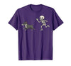 Pitbull Halloween Costume Funny Pitbull Skeleton Hand Halloween T-Shirt - size chart