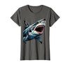 Mademark Shark With Anchor Tattoo Art Graphic Design T-Shirt - size chart