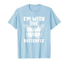 Im With Butterfly Halloween Costume Party Gift I'm with Butterfly Halloween Costume Matching Couples Party T-Shirt - size