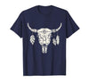 Buffalo Animals Gift Idea Bison Buffalo Skull Animal Design T-Shirt - size chart