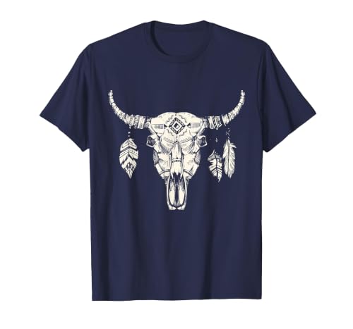 Buffalo Animals Gift Idea Bison Buffalo Skull Animal Design T-Shirt - size chart