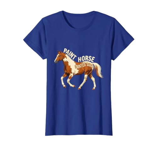 Mademark Paint Horse Painted Soul Equestrian Design T-Shirt - size chart